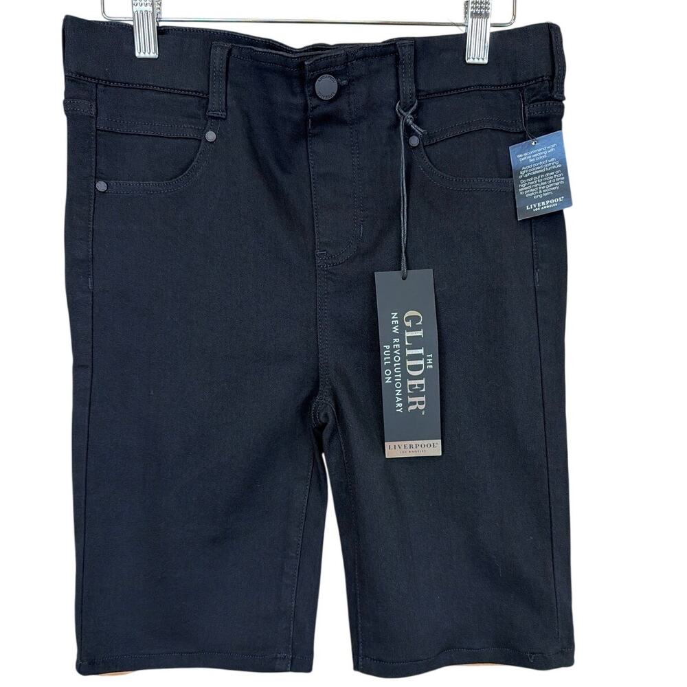 NWT Liverpool Los Angeles Black Bermuda Shorts 6/28